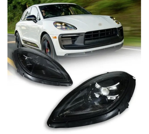 Передні фари Black (для 2018-2021, 2 шт) для Porsche Macan 2014-2024 рр.
