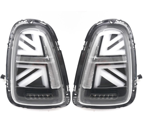 Задні LED ліхтарі в стилі Union Jack Black V-2 (2 шт) для Mini Cooper R56/57 2006-2014 рр.