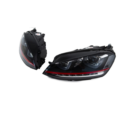 Передні фари Red-V2 (2012-2017, динамічний поворот, 2 шт) для Volkswagen Golf 7/E-Golf 2012-2020 рр.