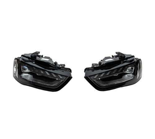 Передні фари FullLed (2012-2015, Xenon to LED, 2 шт) для Audi A4 B8 2007-2015 рр.