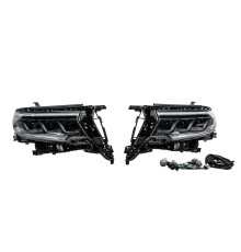 Передня оптика Lexus-design-3-LED V2 (2017+, 2 шт) для Toyota Land Cruiser Prado 150 2009-2023 рр.
