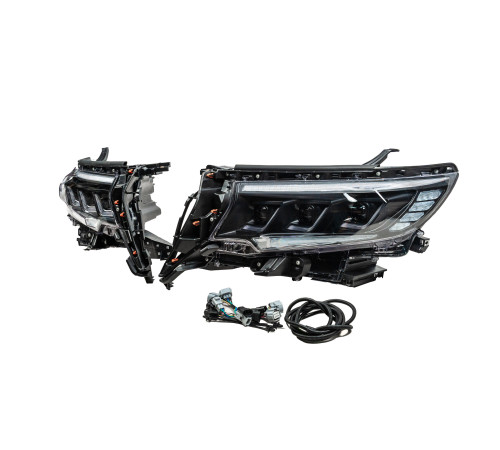 Передня оптика Lexus-design-3-LED V2 (2017+, 2 шт) для Toyota Land Cruiser Prado 150 2009-2023 рр.