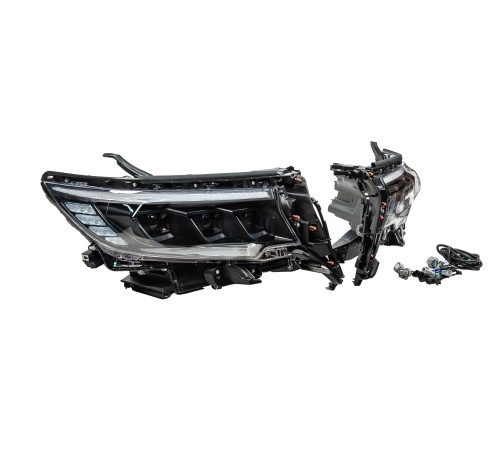 Передня оптика Lexus-design-3-LED V2 (2017+, 2 шт) для Toyota Land Cruiser Prado 150 2009-2023 рр.