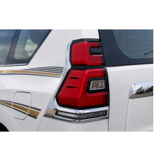 Задні ліхтарі LED Chrome V1 (2017-2023, 2 шт) для Toyota Land Cruiser Prado 150 2009-2023 рр.