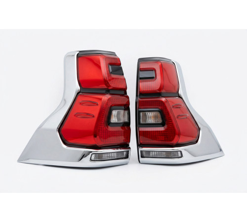 Задні ліхтарі LED Chrome V2 (2017-2023, 2 шт) для Toyota Land Cruiser Prado 150 2009-2023 рр.