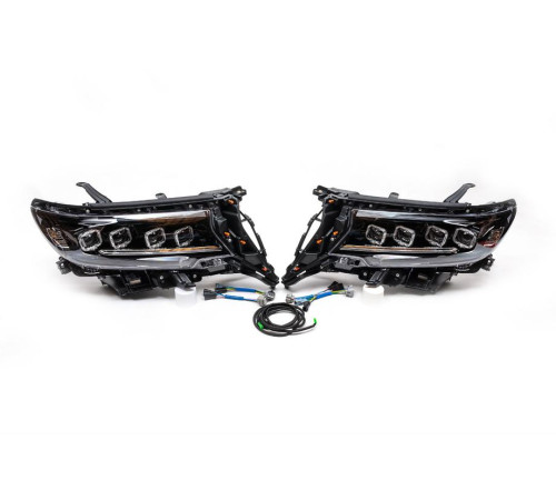Передня оптика Lexus-design 4-LED V1 (2017+, 2 шт) для Toyota Land Cruiser Prado 150 2009-2023 рр.