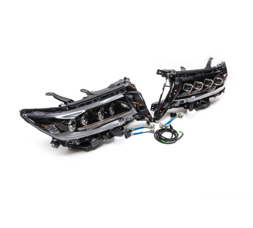 Передня оптика Lexus-design 4-LED V1 (2017+, 2 шт) для Toyota Land Cruiser Prado 150 2009-2023 рр.
