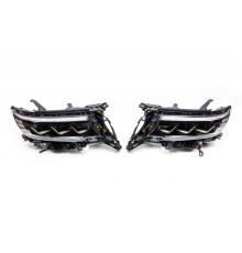 Передня оптика Lexus-design-3-LED V1 (2017+, 2 шт) для Toyota Land Cruiser Prado 150 2009-2023 рр.