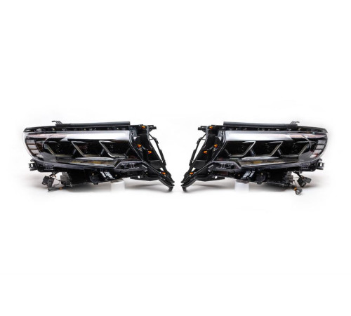Передня оптика Lexus-design-3-LED V1 (2017+, 2 шт) для Toyota Land Cruiser Prado 150 2009-2023 рр.