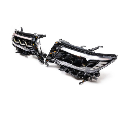 Передня оптика Lexus-design-3-LED V1 (2017+, 2 шт) для Toyota Land Cruiser Prado 150 2009-2023 рр.