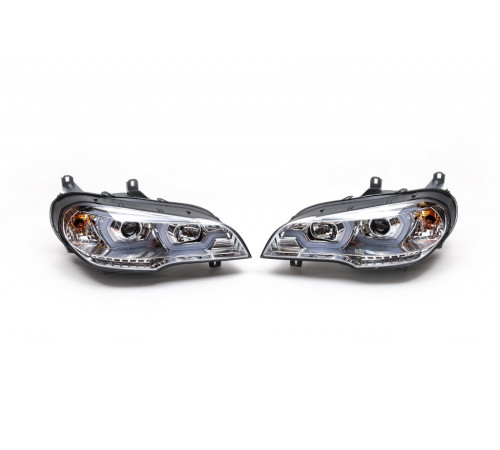Передні фари (2 шт, світлі) для BMW X5 E70 2007-2013 рр.