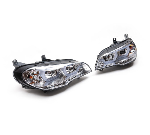 Передні фари (2 шт, світлі) для BMW X5 E70 2007-2013 рр.