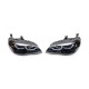 Передні фари з LED підсвіткою (2 шт, темні) для BMW X5 E70 2007-2013 рр.