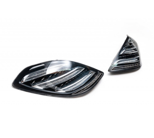 Задні ліхтарі (Black edition, 2 шт) для Mercedes S-сlass W222 2013-2022 рр.