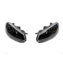 Передні фари Black (2 шт, LED) для Volkswagen Golf 6 2008-2014 рр.