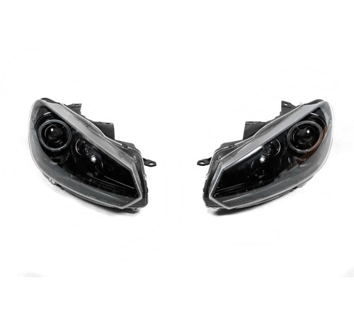 Передні фари Black (2 шт, LED) для Volkswagen Golf 6 2008-2014 рр.