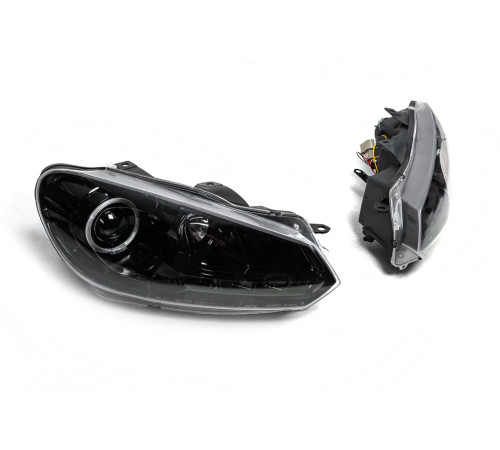 Передні фари Black (2 шт, LED) для Volkswagen Golf 6 2008-2014 рр.