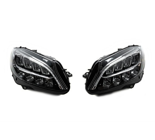 Передня оптика (2 шт, без блоків, рестайлінг) для Mercedes C-сlass W205 2014-2021 рр.