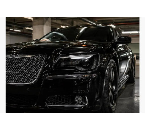 Передні фари Black Edition (2 шт) для Chrysler C300 2011-2023 рр.